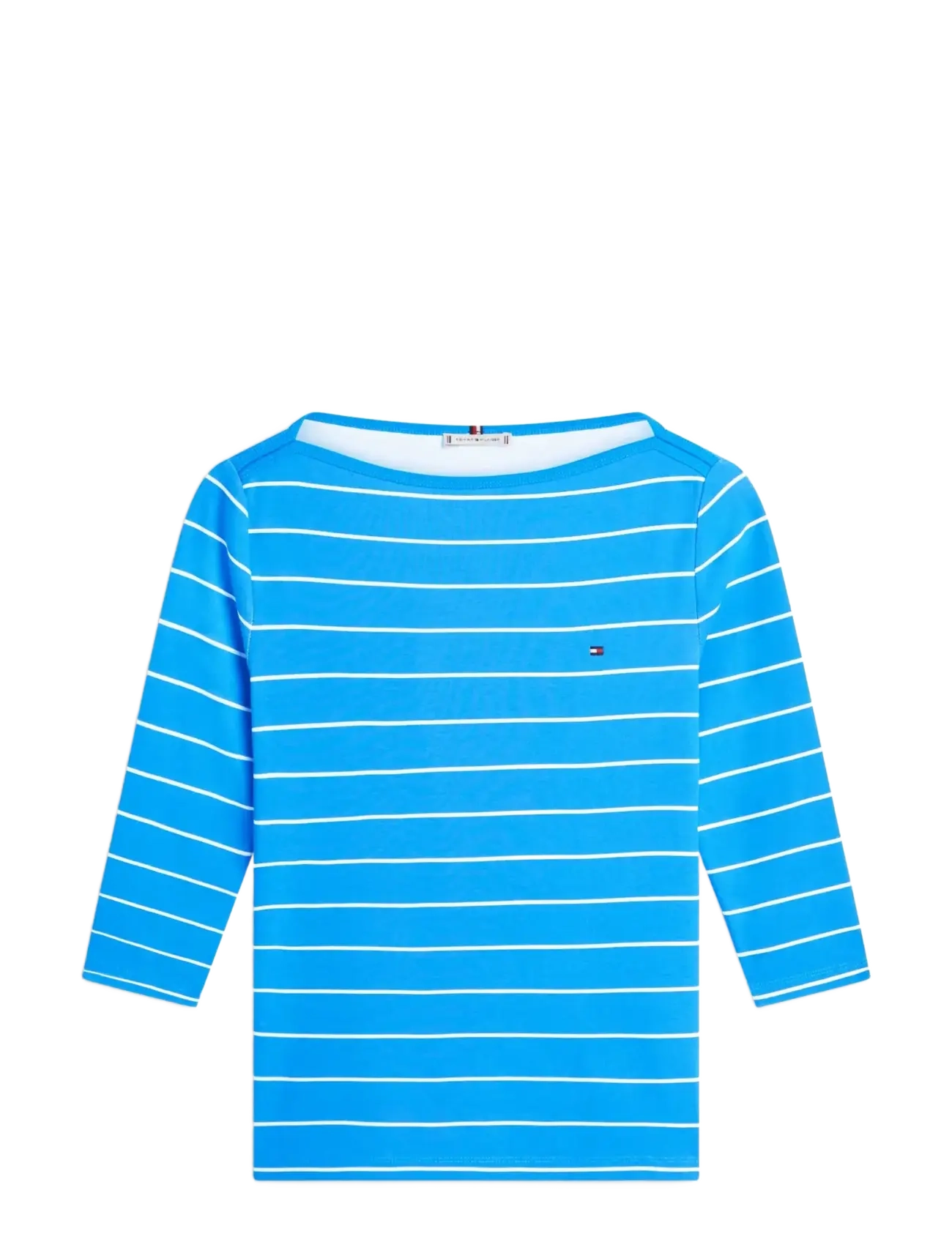 Tommy Hilfiger SLIM CODY BOAT-NK 3/4SLV - Tøj - FINE STP BLUE ORBIT   ECRU / blue