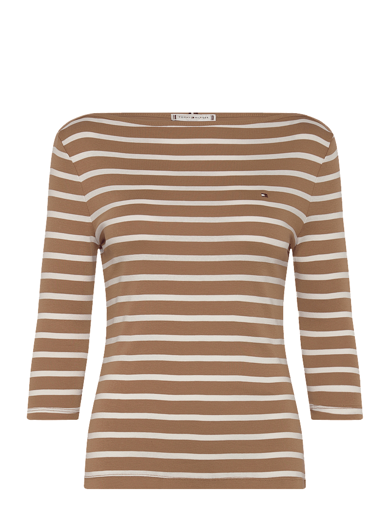 Tommy Hilfiger - NEW CODY SLIM BOAT-NK 3/4SLV - long-sleeved tops - hickory/ ecru stp - 1