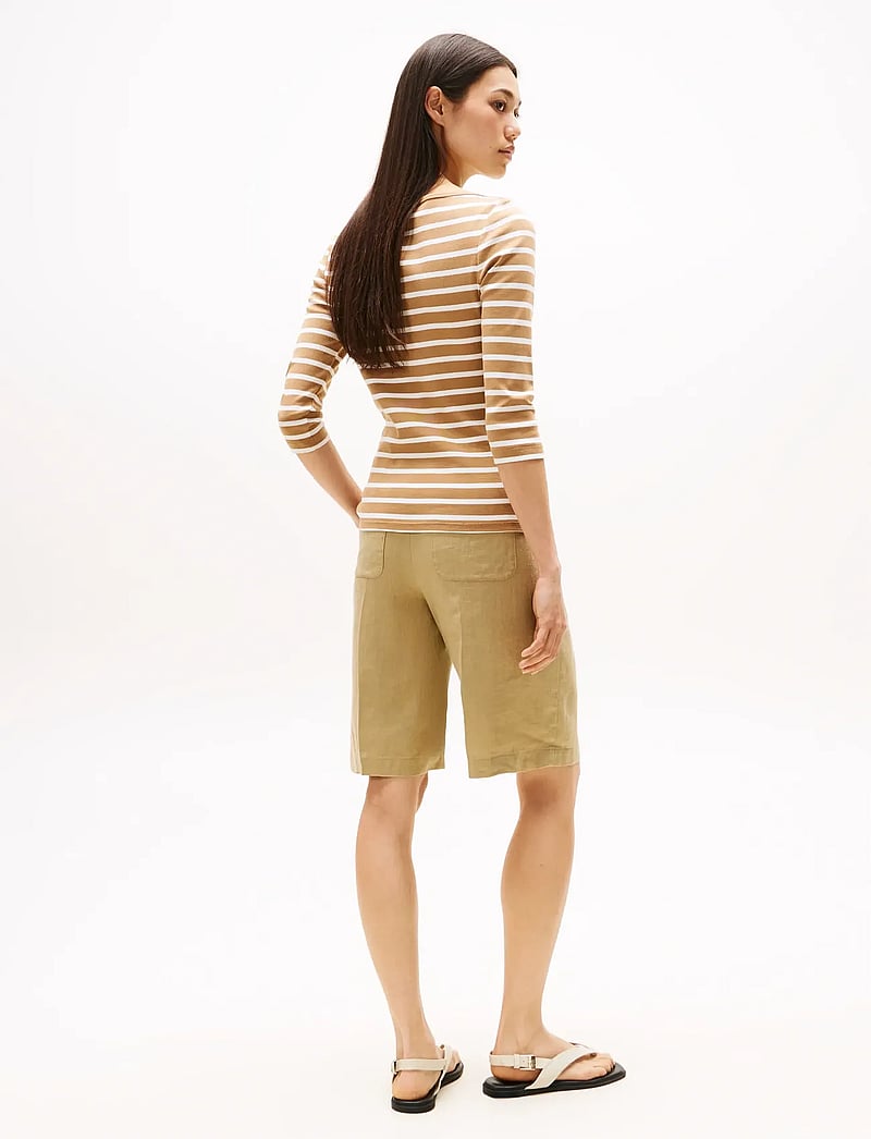 Tommy Hilfiger - NEW CODY SLIM BOAT-NK 3/4SLV - long-sleeved tops - hickory/ ecru stp - 4
