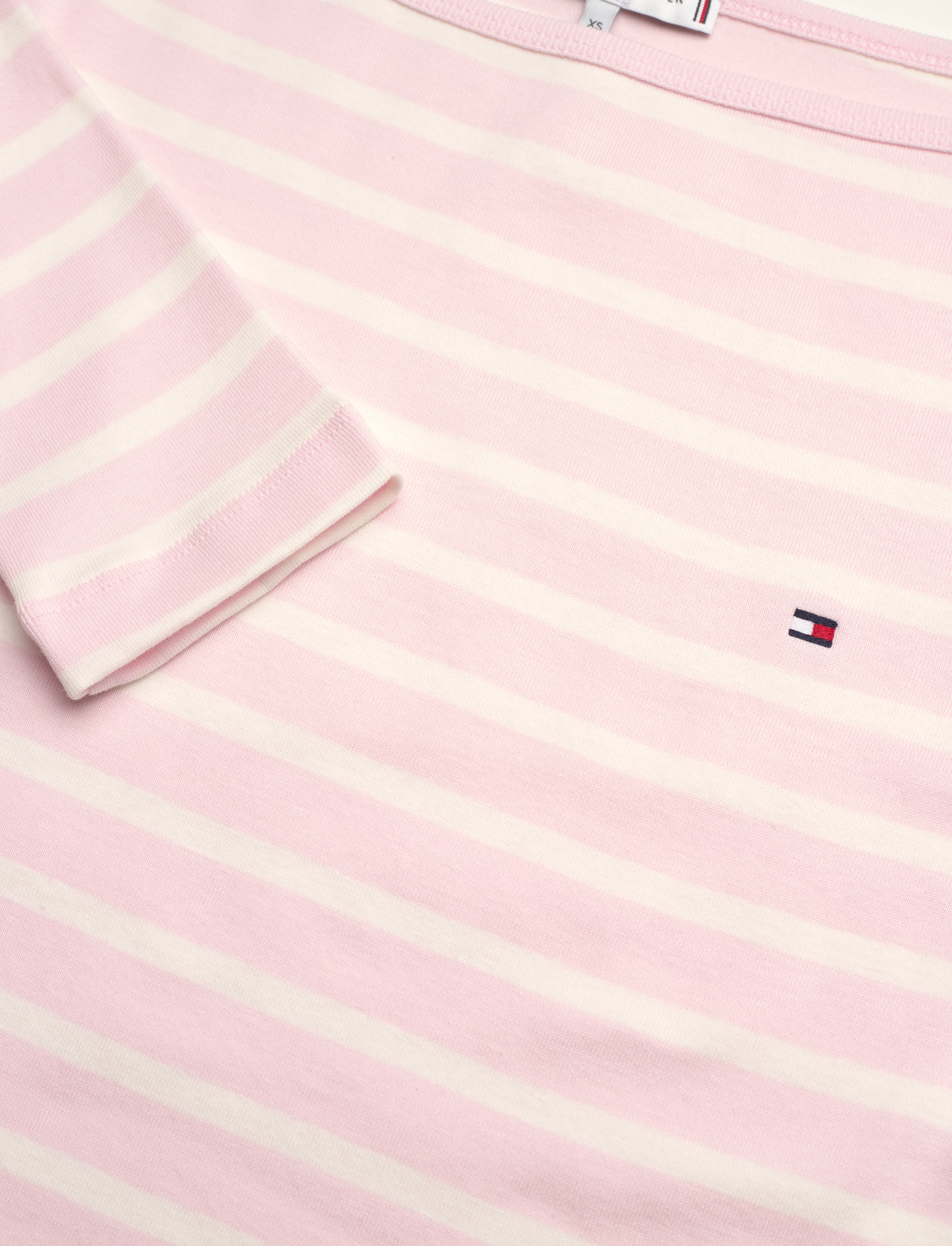 Tommy Hilfiger - CODY SLIM BOAT-NK 3/4 SLV - langærmede toppe - light pink/ ecru stp - 5