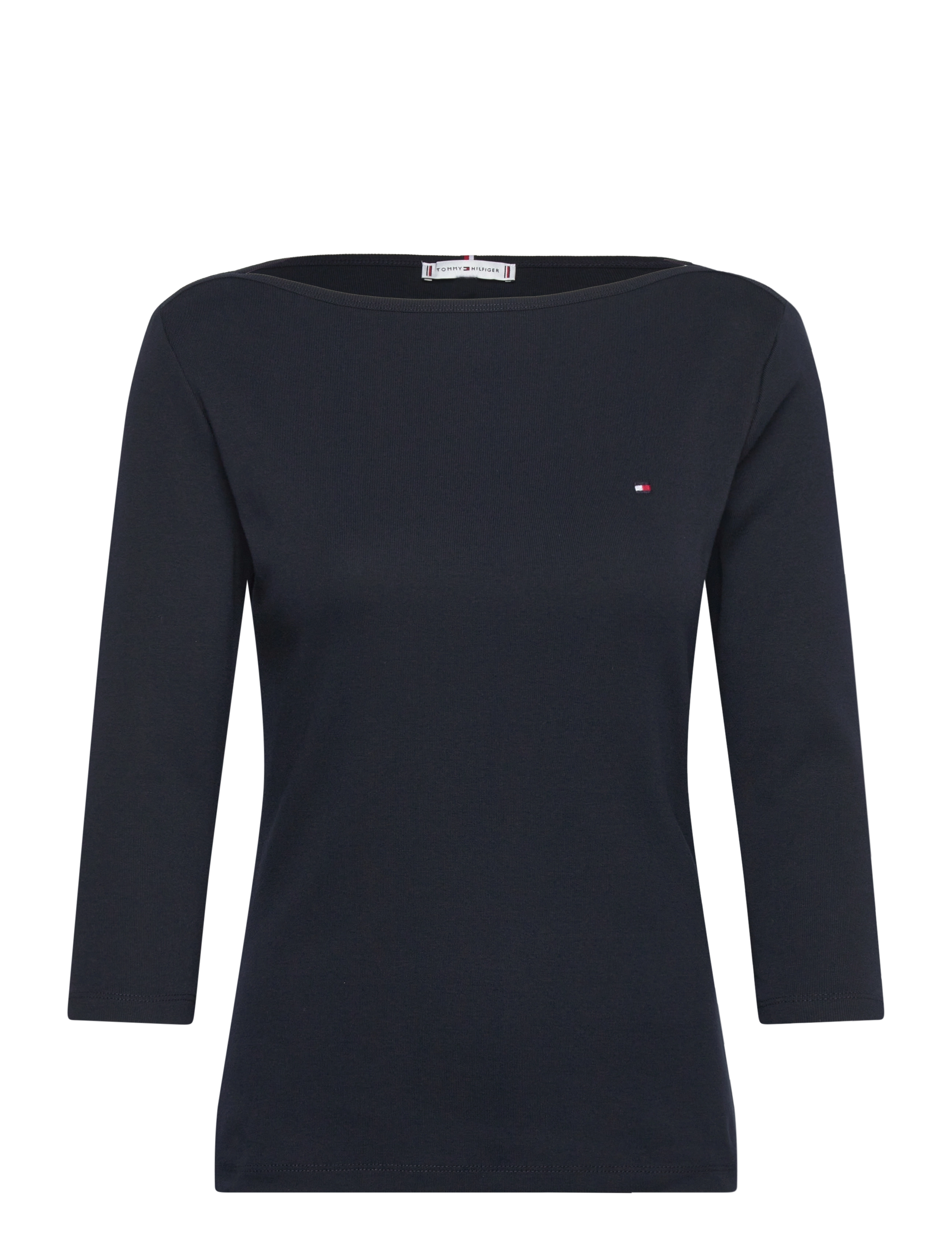 Tommy Hilfiger SLIM CODY BOAT-NK 3/4SLV - Tøj - NOS NAVY BLUE / black