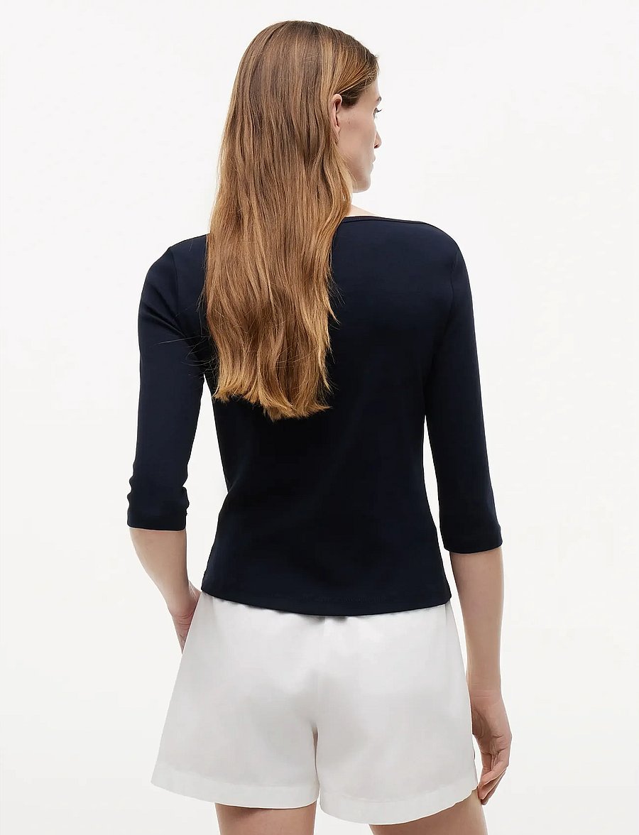 Tommy Hilfiger - SLIM CODY BOAT-NK 3/4SLV - langärmlige tops - nos navy blue - 2
