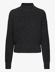 Tommy Hilfiger - TEXTURE MOCK-NK SWT - swetry - black - 0