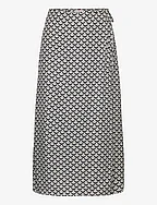 SEAL AOP WRAP MIDI SKIRT - VARSITY SEAL PRINT/ DESERT SKY