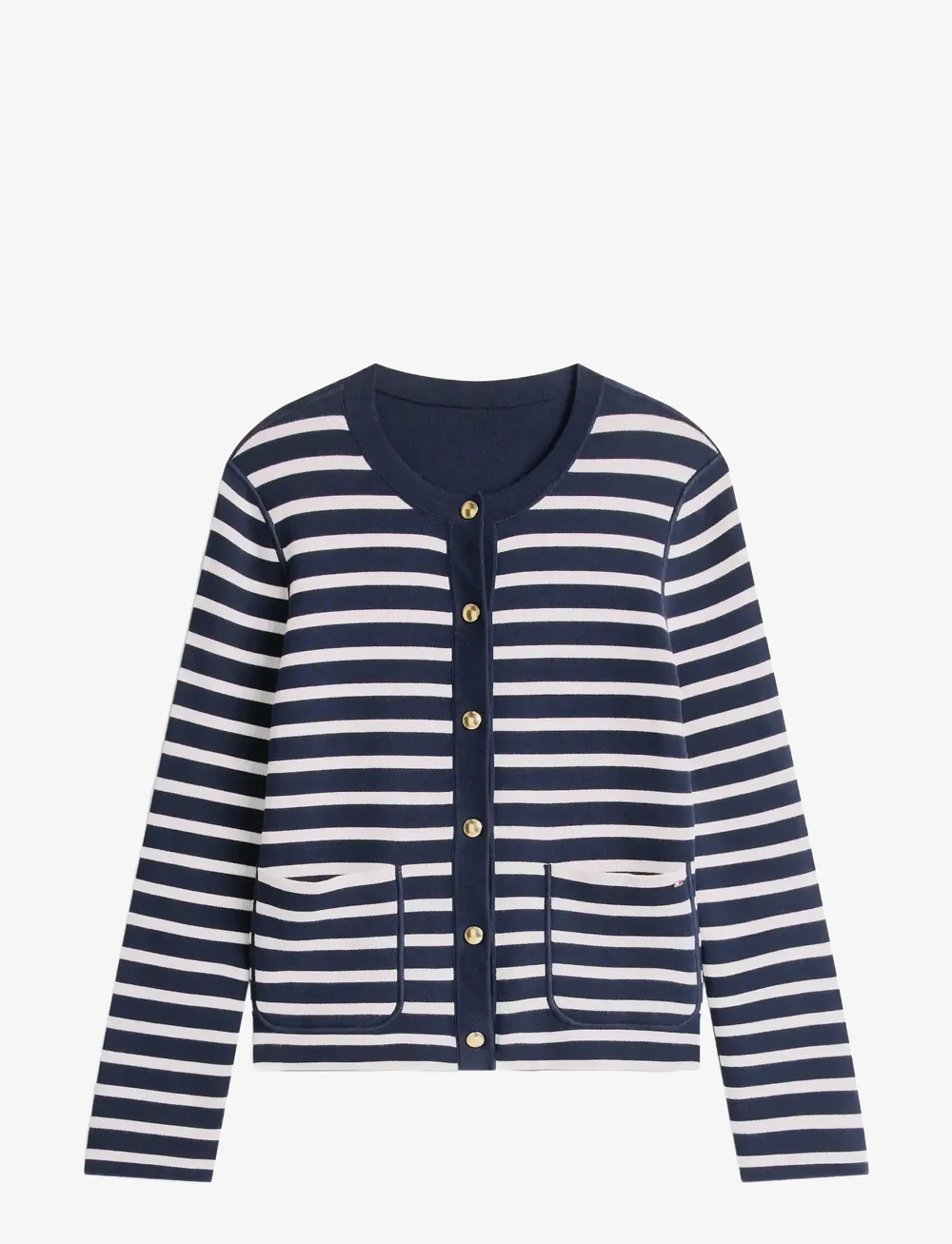 Tommy Hilfiger - CO JERSEY REVERSIBLE LS CARDI - cardigans - br stp navy/dark night navy - 1