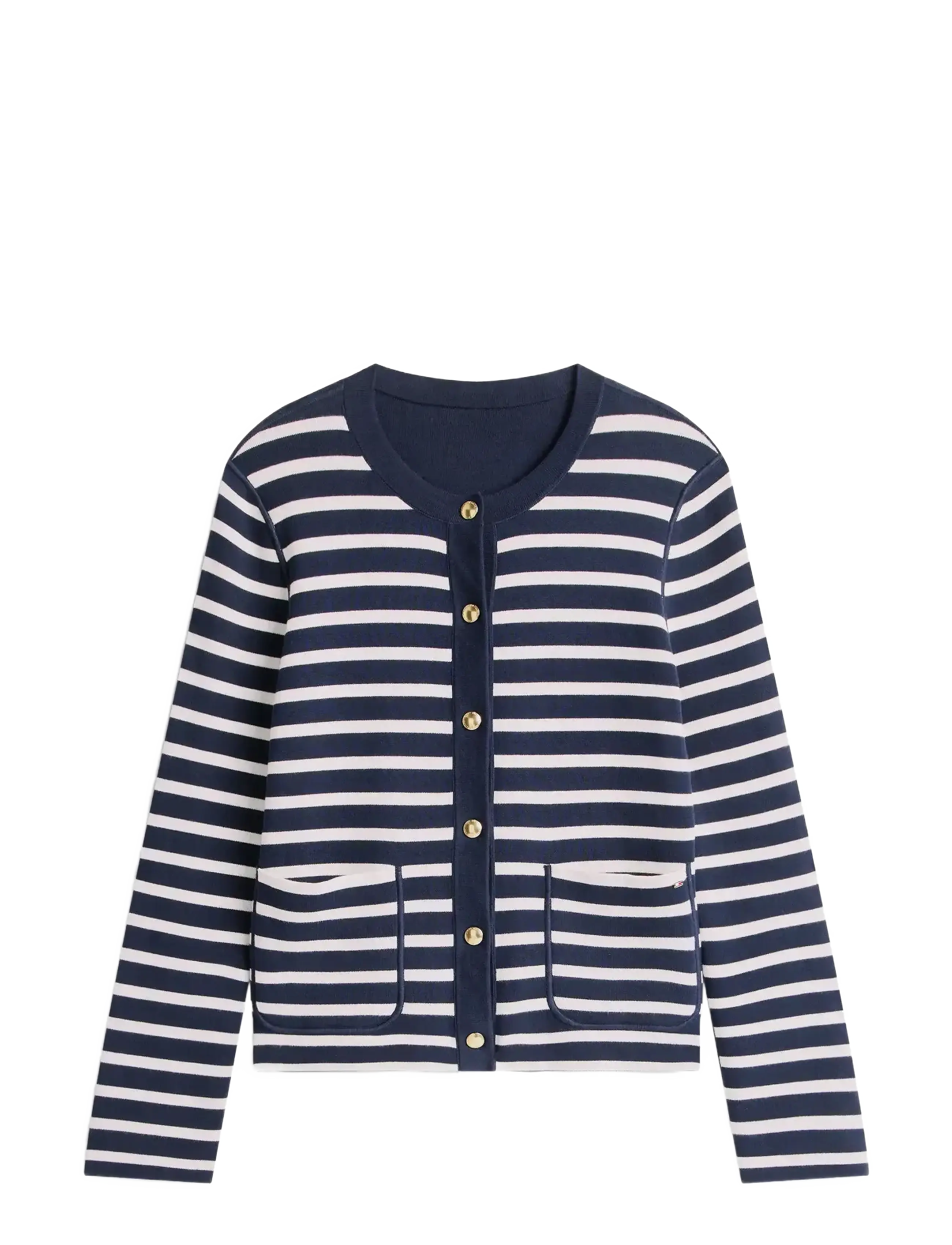 Tommy Hilfiger CO JERSEY REVERSIBLE LS CARDI - Transitional Layering - BR STP NAVY/DARK NIGHT NAVY / navy