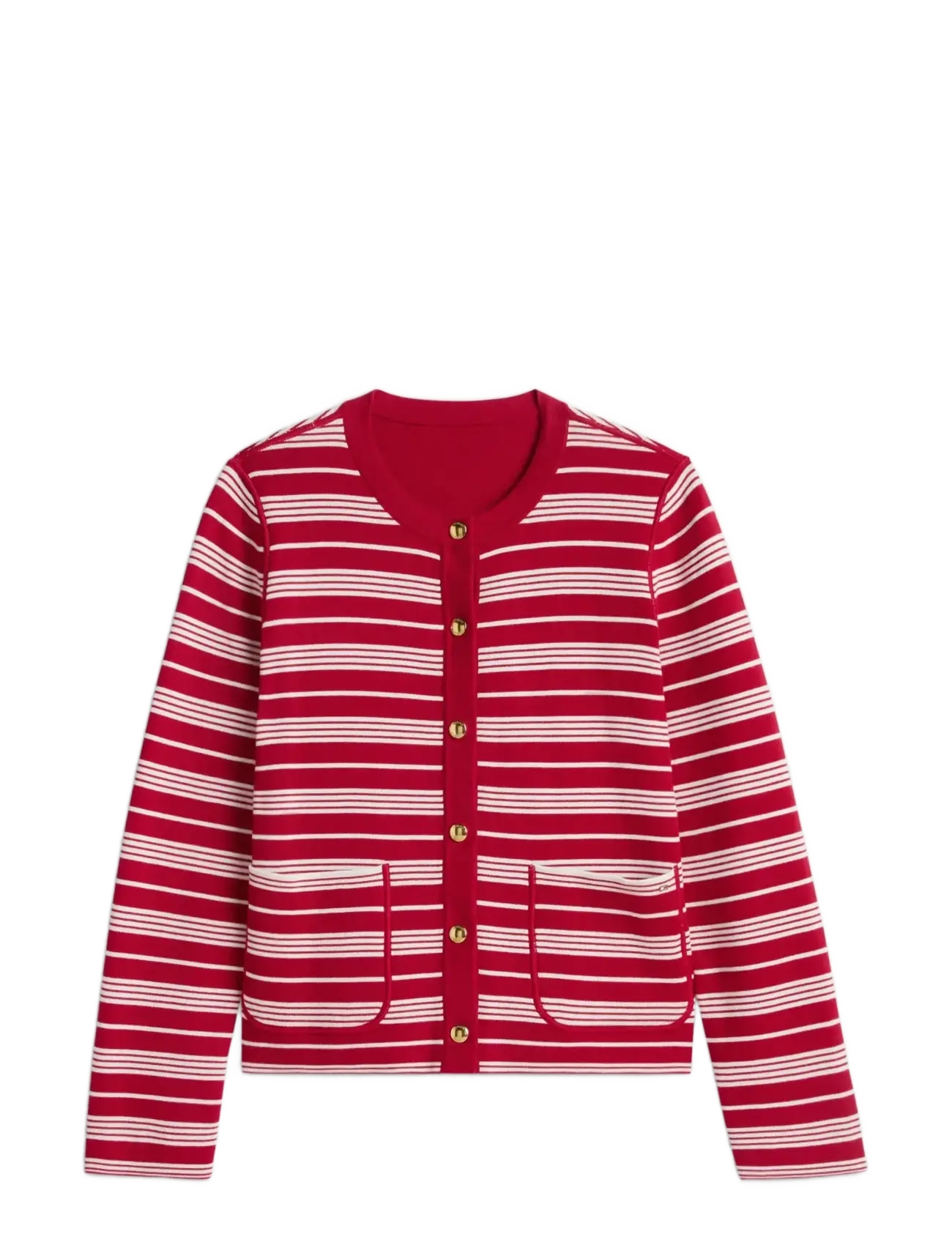 Tommy Hilfiger CO JERSEY REVERSIBLE LS CARDI - Strik - RASPBERRY JUICE / red