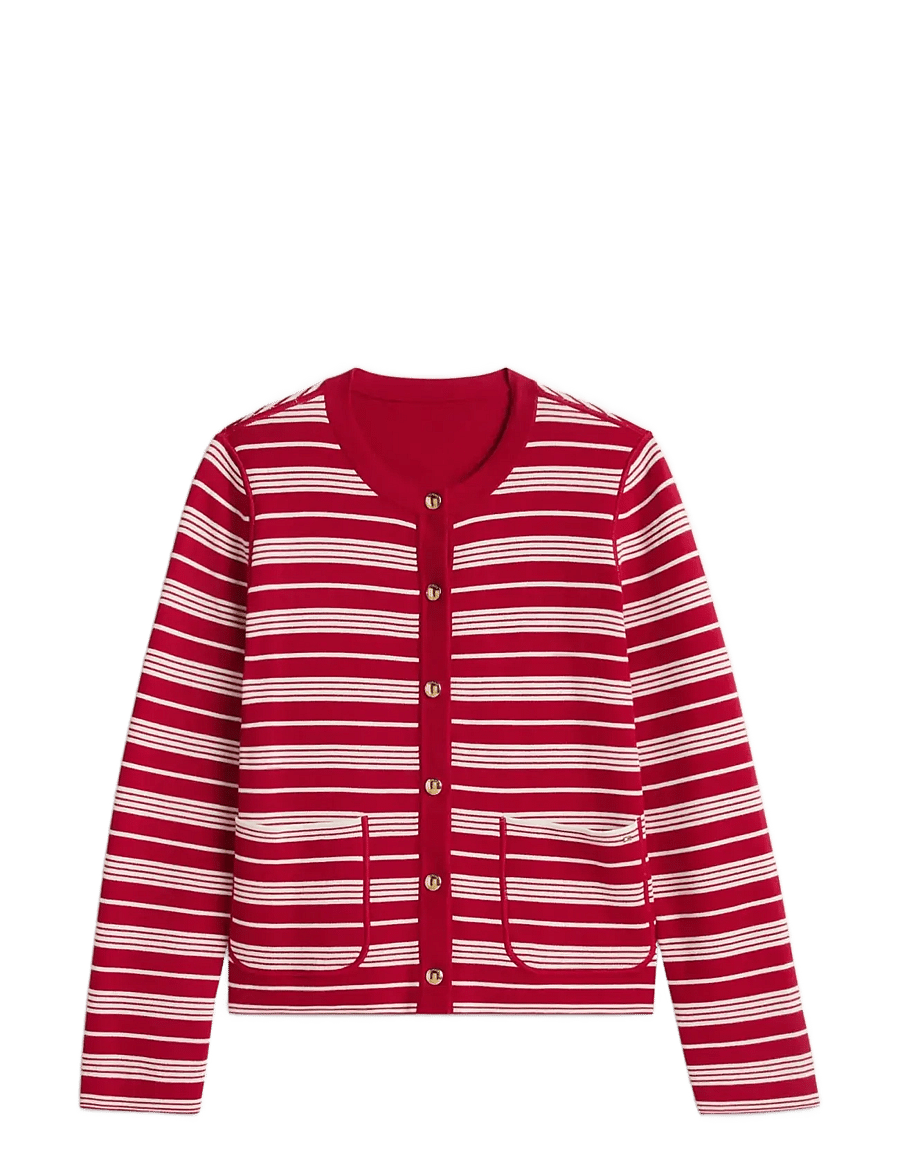 Tommy Hilfiger - CO JERSEY REVERSIBLE LS CARDI - raspberry juice - 1