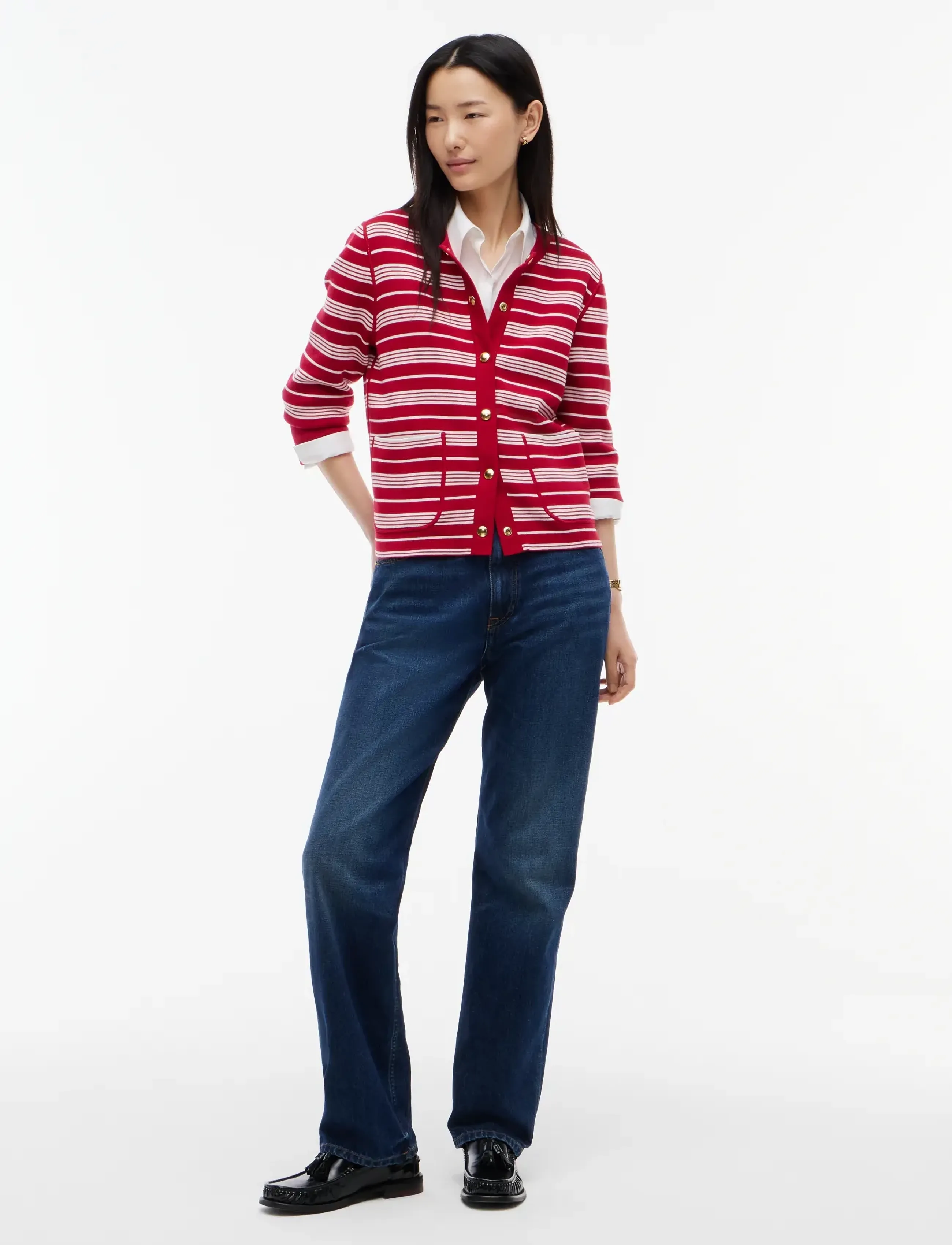 Tommy Hilfiger - CO JERSEY REVERSIBLE LS CARDI - raspberry juice - 4