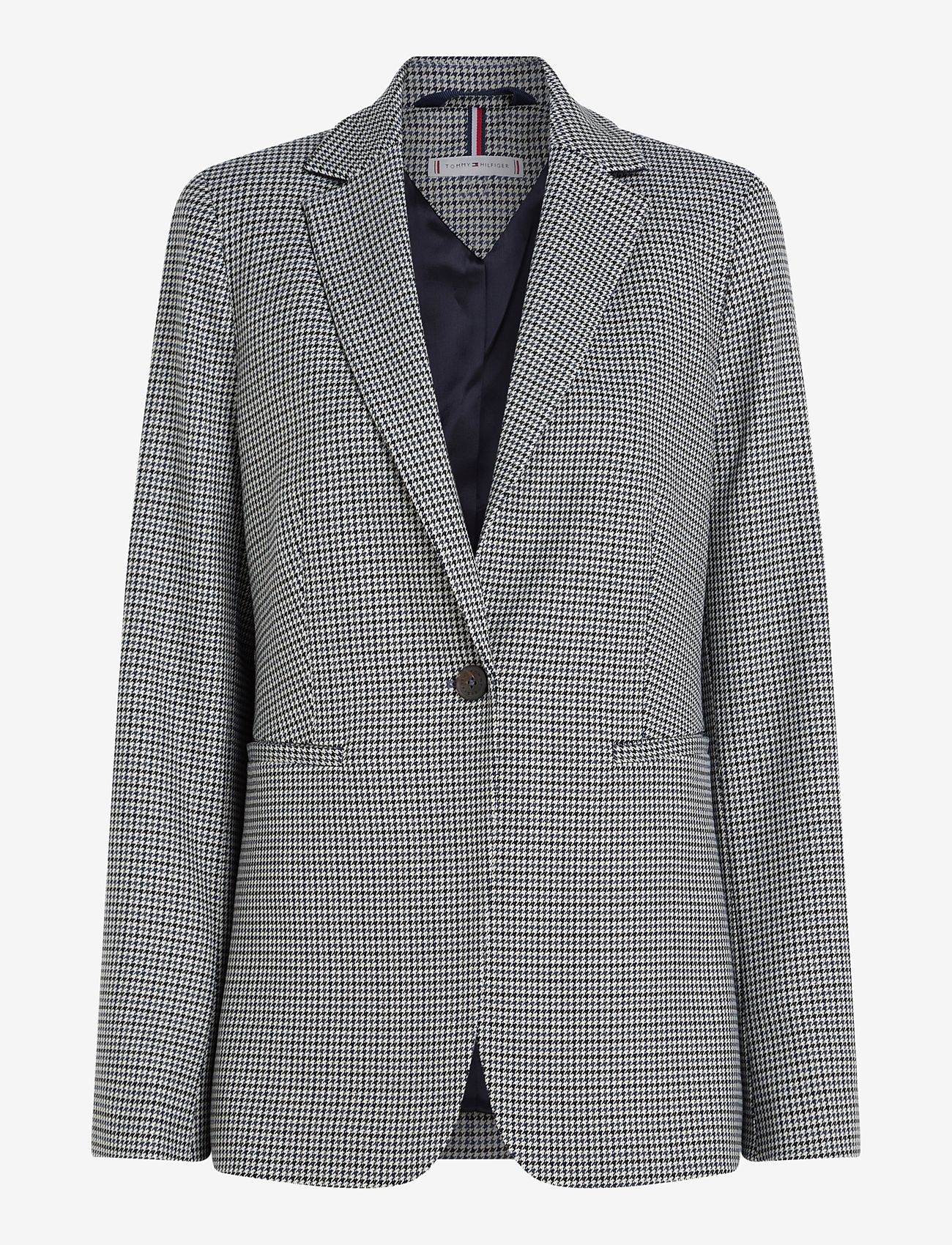 Tommy Hilfiger - REGULAR CHECK SB BLAZER - small blue grey houndstooth - 0