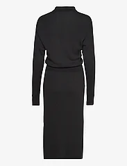 Tommy Hilfiger - FINE RIBS POLO LS SWT DRESS - summer dresses - black - 1