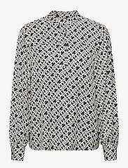 Tommy Hilfiger - AMD FLUID BLOUSE - long-sleeved blouses - bevelled small monogram/ black - 0