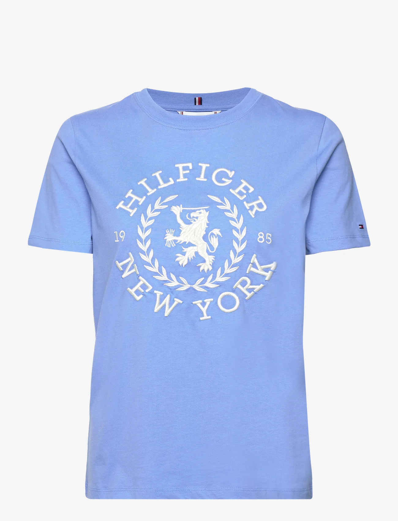 Tommy Hilfiger - REG CREST C-NK TEE SS - t-shirts - blue spell - 1