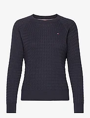 Tommy Hilfiger - CO CABLE C-NK SWEATER - pulls - desert sky - 0