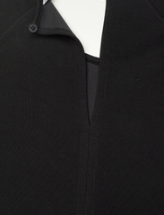 Tommy Hilfiger - F&F C-NK SHINY INTERLOCK LS DRS - korte jurken - black - 3