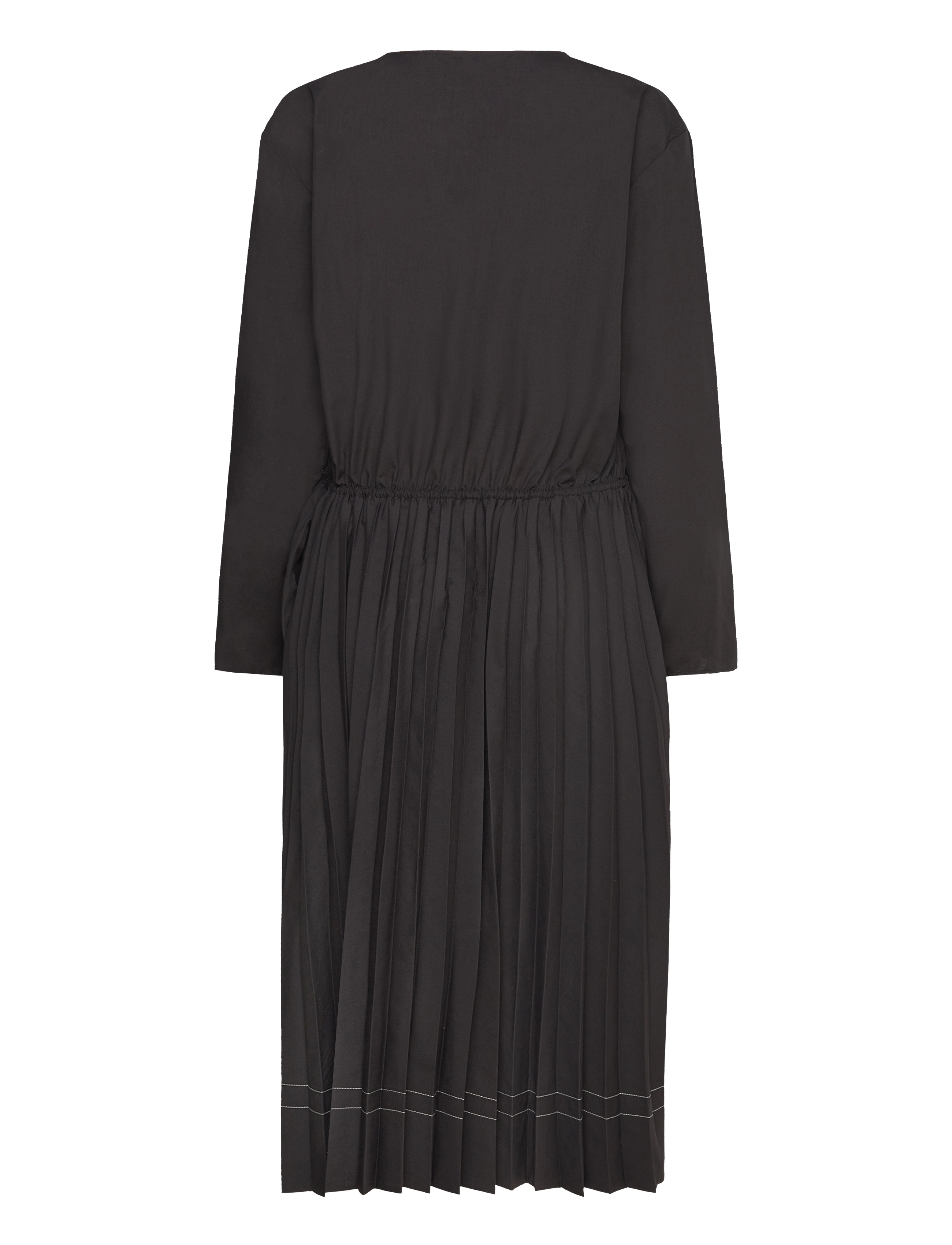 Tommy Hilfiger - STITCH PLEATED MIDI DRESS - sommerkjoler - black - 1