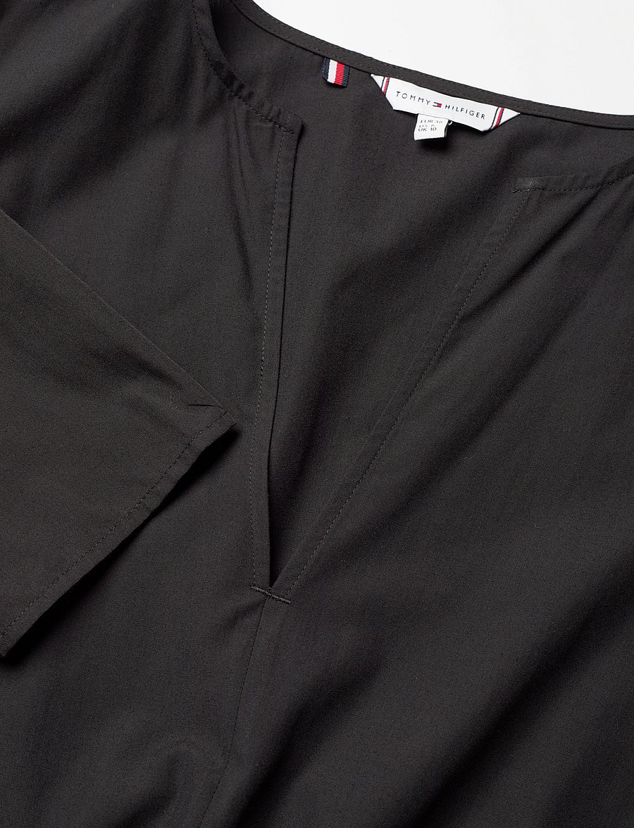 Tommy Hilfiger - STITCH PLEATED MIDI DRESS - sommarklänningar - black - 2