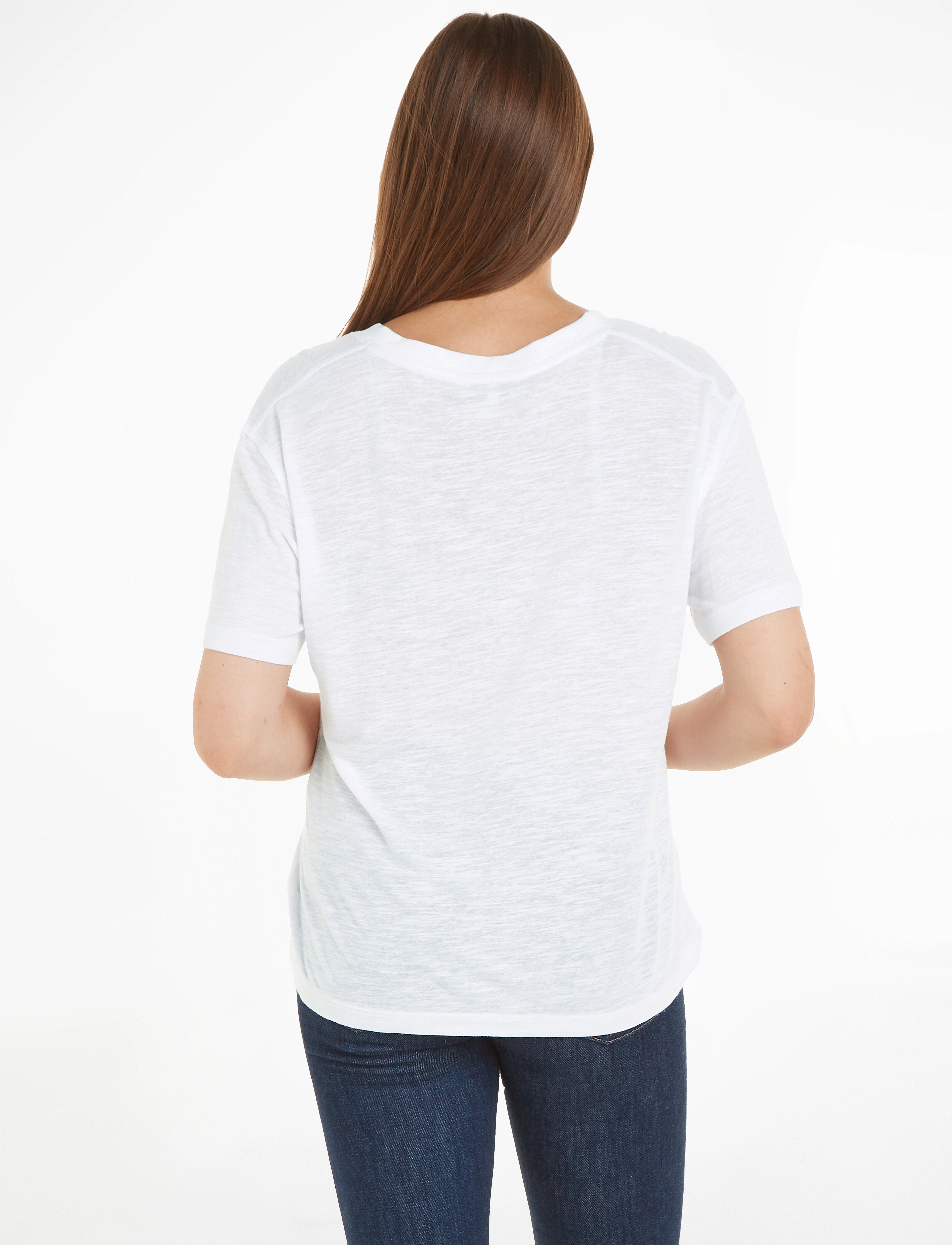 Tommy Hilfiger - RLX LINEN LYOCELL V-NK SS - th optic white - 2