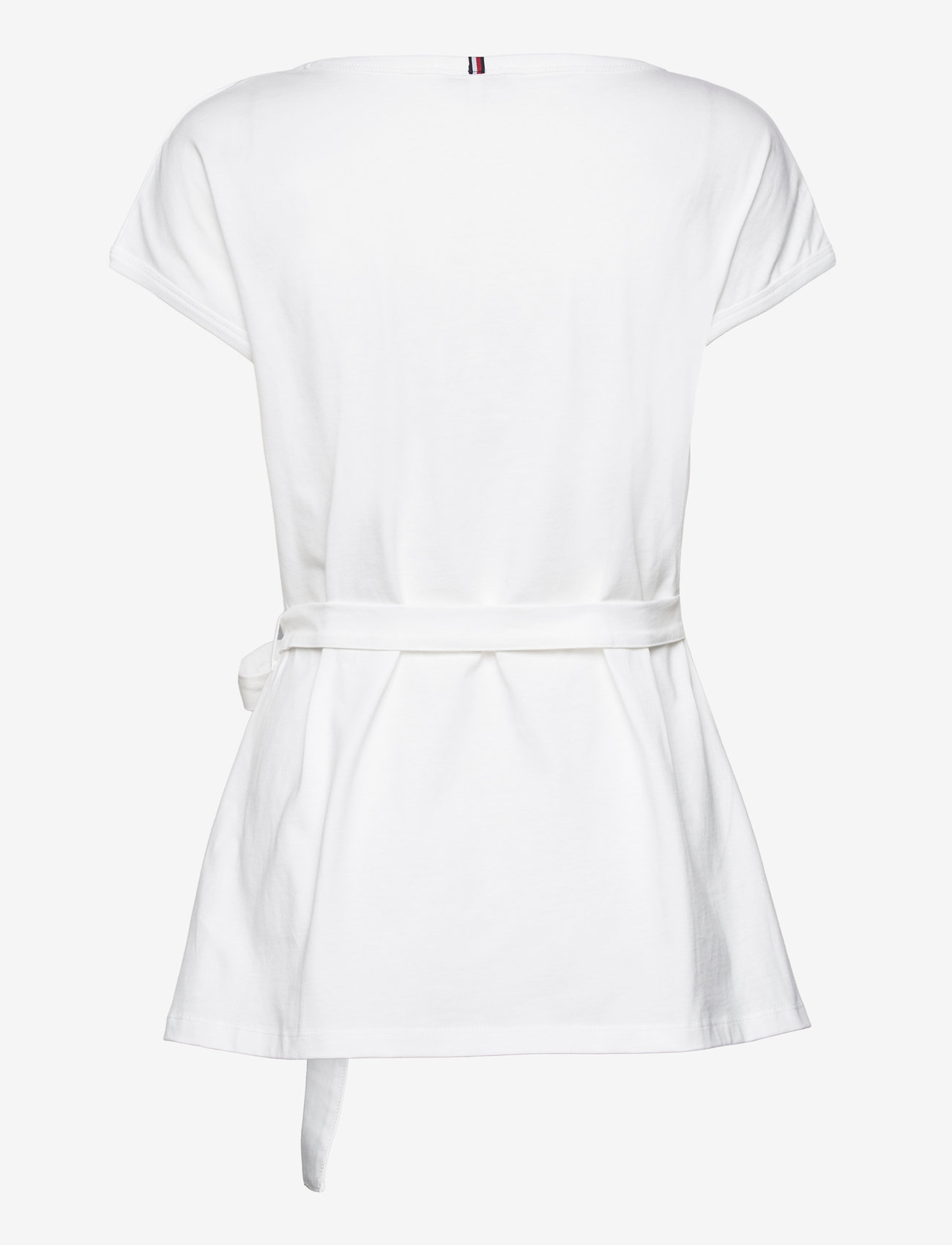 Tommy Hilfiger - ROUGED WRAP TOP SS - ecru - 1