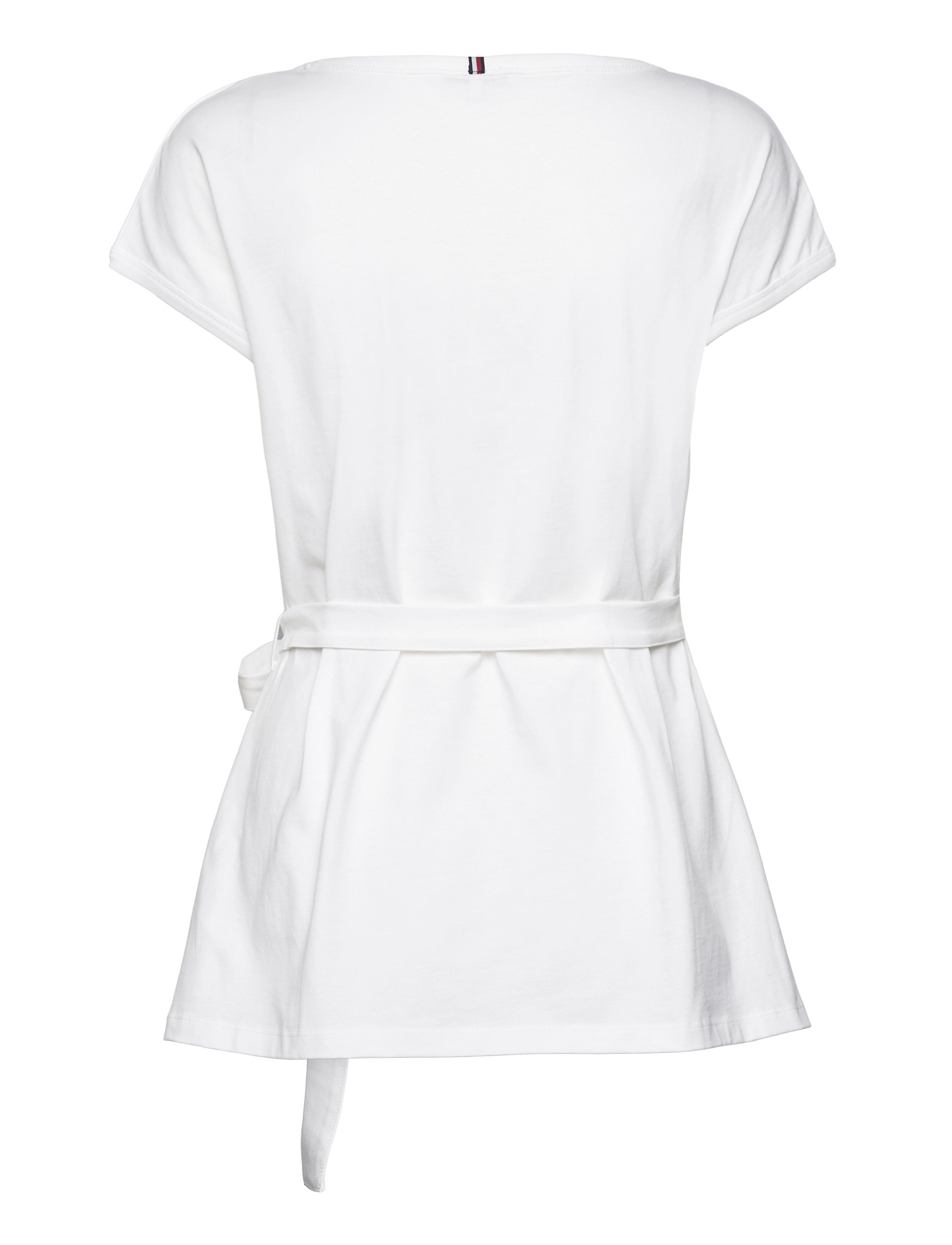 Tommy Hilfiger - ROUGED WRAP TOP SS - ecru - 2