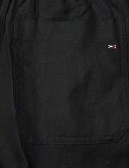 Tommy Hilfiger - CASUAL LINEN TAPER PULL ON PANT - leinenhosen - black - 4