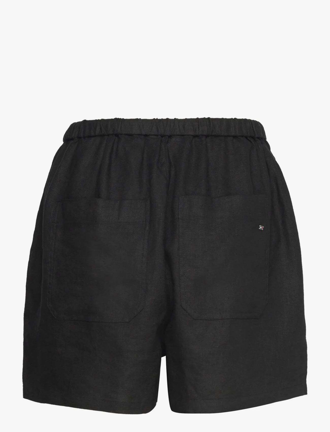 Tommy Hilfiger - PULL ON CASUAL LINEN SHORT - casual szorty - black - 1