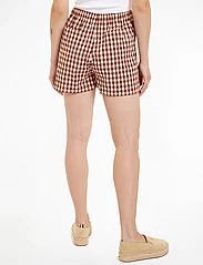Tommy Hilfiger - GINGHAM PULL ON SHORT - casual shorts - gingham/ deep rouge - 2