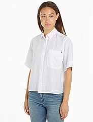 Tommy Hilfiger - LINEN SS SHIRT - lyhythihaiset paidat - th optic white - 1