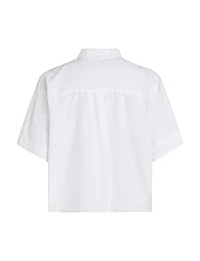 Tommy Hilfiger - LINEN SS SHIRT - kortermede skjorter - th optic white - 4