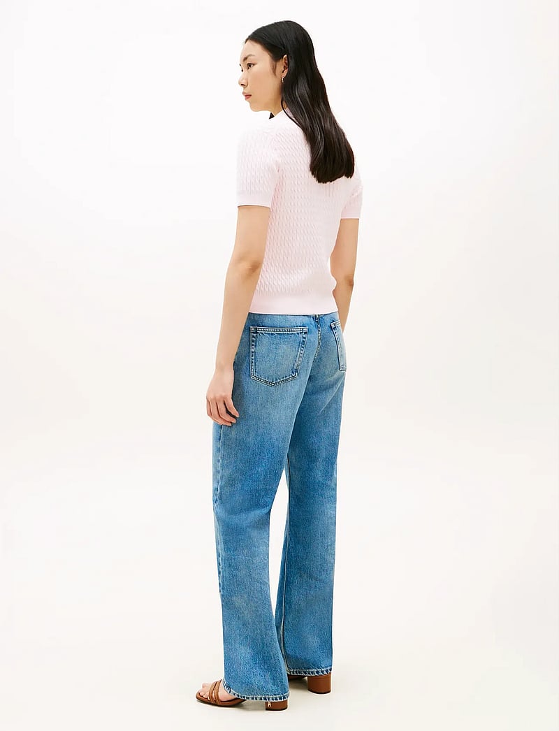 Tommy Hilfiger - CO CABLE FINE GG POLO S/S SWT - pikéer - light pink - 2