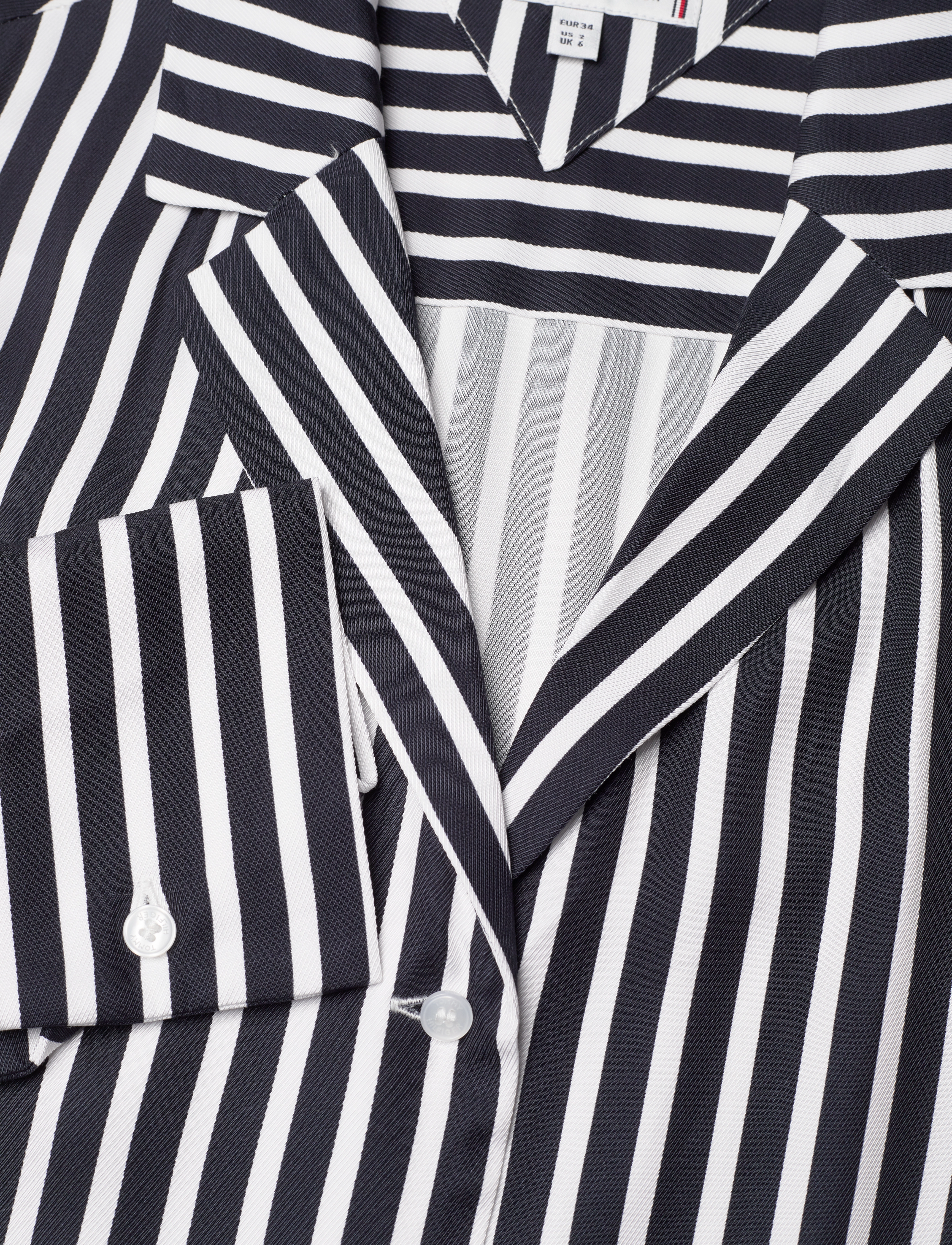Tommy Hilfiger - FLUID STRIPE LS MIDI SHIRT DRESS - bold stp / desert sky - 4
