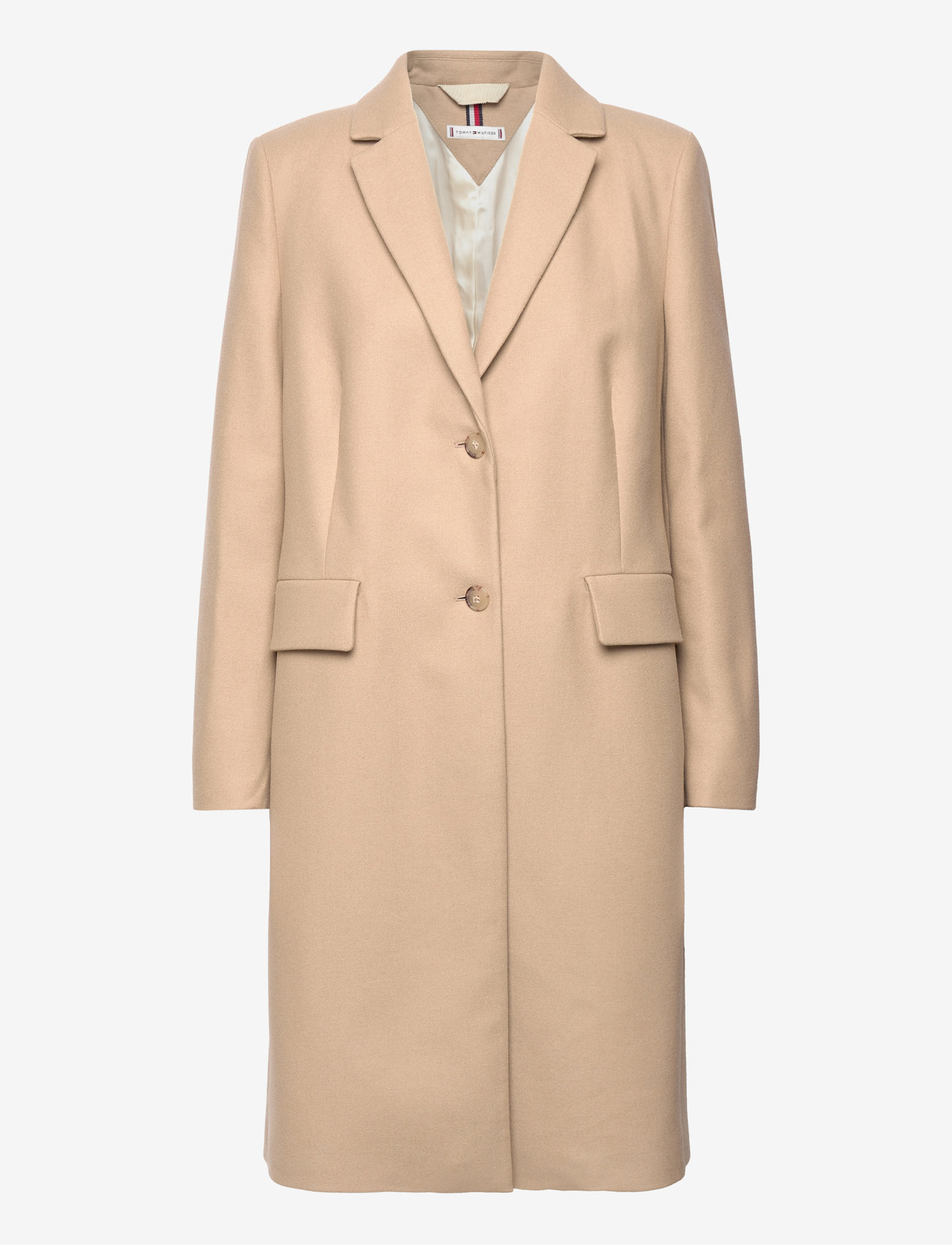 Hilfiger Wollmantel Tommy Hilfiger Mantel Camel Wool Coat Tommy