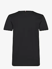 Tommy Hilfiger - REG C-NK SIGNATURE TEE SS - t-shirts - black - 1