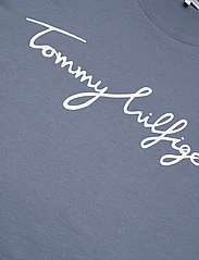 Tommy Hilfiger - REG C-NK SIGNATURE TEE SS - t-shirts - blue coal - 2