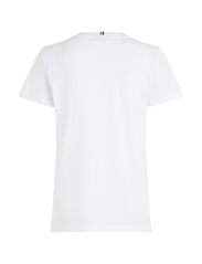 Tommy Hilfiger - REG C-NK SIGNATURE TEE SS - t-shirts - th optic white - 4