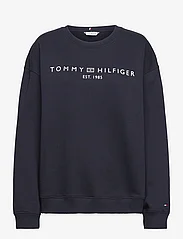 Tommy Hilfiger - CRV MDRN REG CORP LOGO SWTSHRT - sweatshirts & hoodies - desert sky - 0