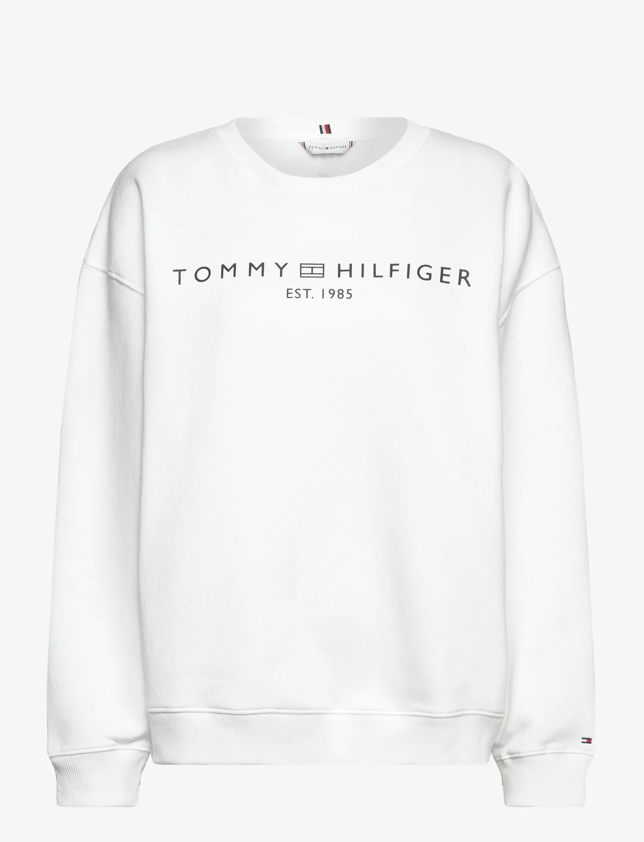 Tommy Hilfiger - CRV MDRN REG CORP LOGO SWTSHRT - plus size & curvy - th optic white - 0