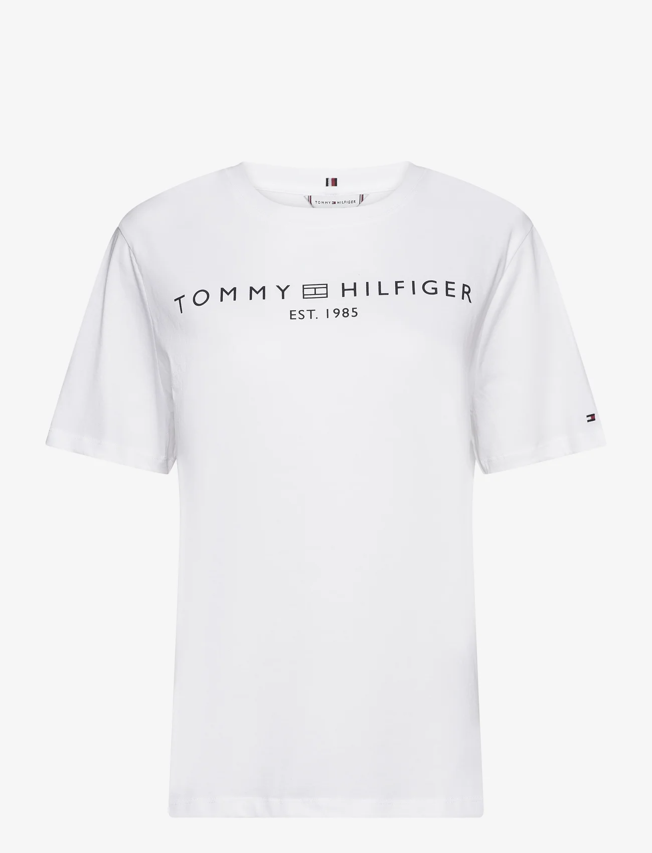 Tommy Hilfiger - CRV REG CORP LOGO C-NK SS - t-shirts - th optic white - 0