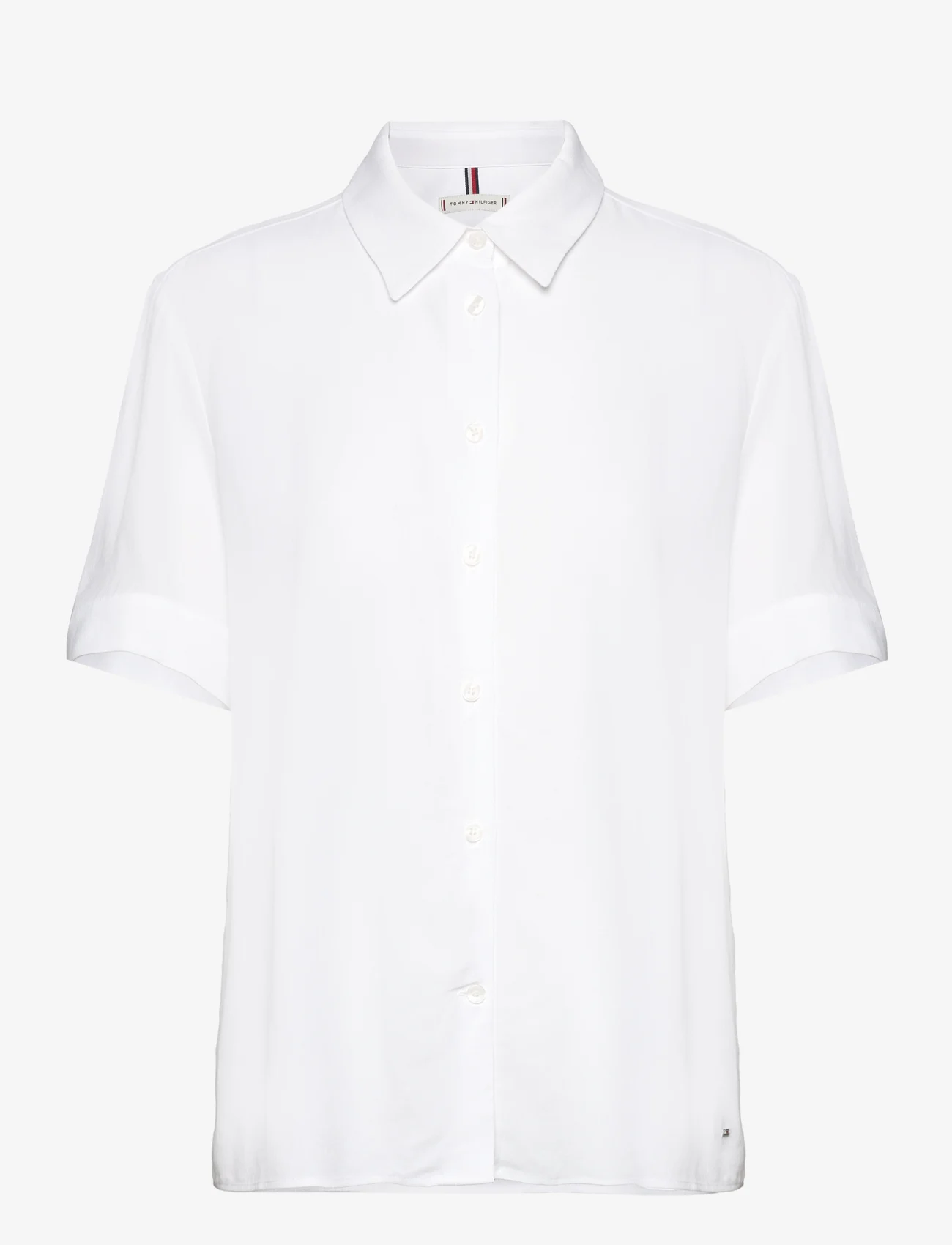 Tommy Hilfiger - ESSENTIAL FLUID SS SHIRT - short-sleeved shirts - th optic white - 0