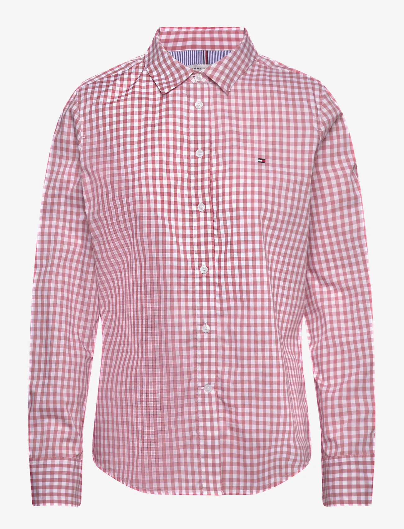 Tommy Hilfiger - GINGHAM REGULAR LS SHIRT - marškiniai ilgomis rankovėmis - gingham/ teaberry - 0