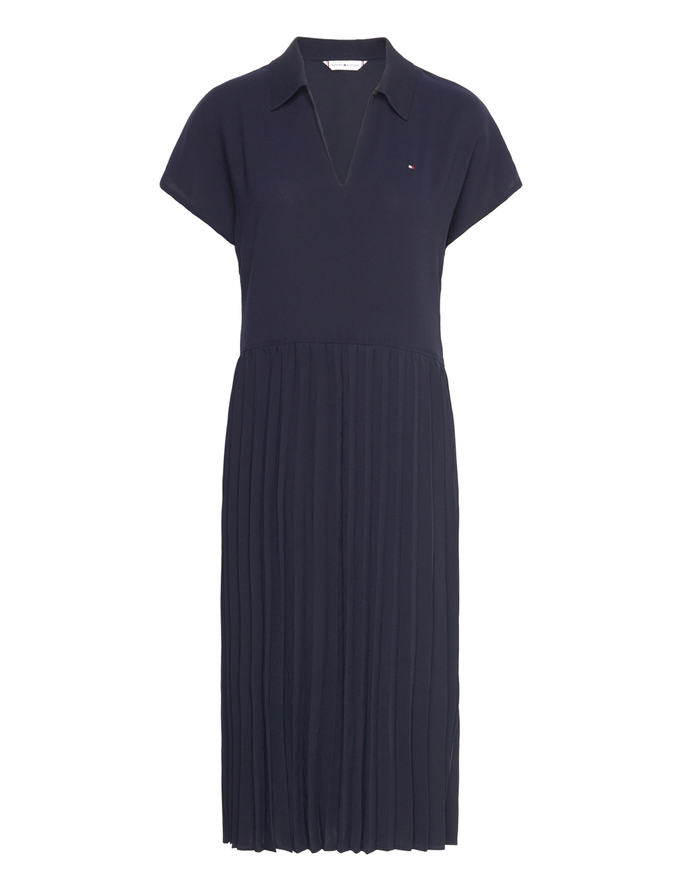 tommy hilfiger pleated midi dress Tommy Hilfiger Women's Belted Pleated Midi Dress Blue Size 6