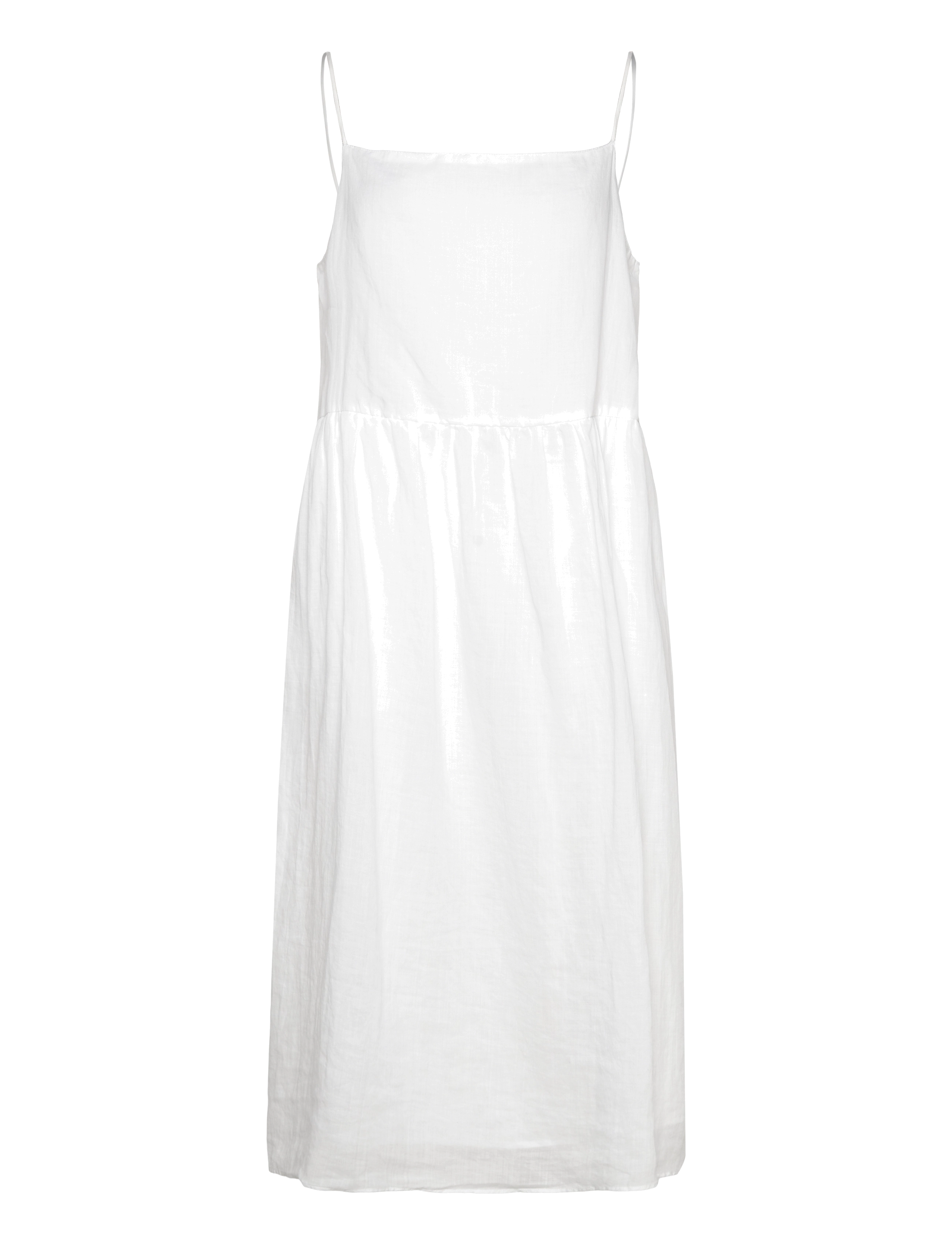 Tommy Hilfiger LINEN MIDI SLIP DRESS - Kjoler - TH OPTIC WHITE / white