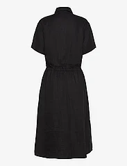 Tommy Hilfiger - LINEN SS MIDI SHIRT DRESS - shirt dresses - black - 1