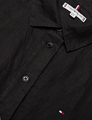 Tommy Hilfiger - LINEN SS MIDI SHIRT DRESS - skjortklänningar - black - 2