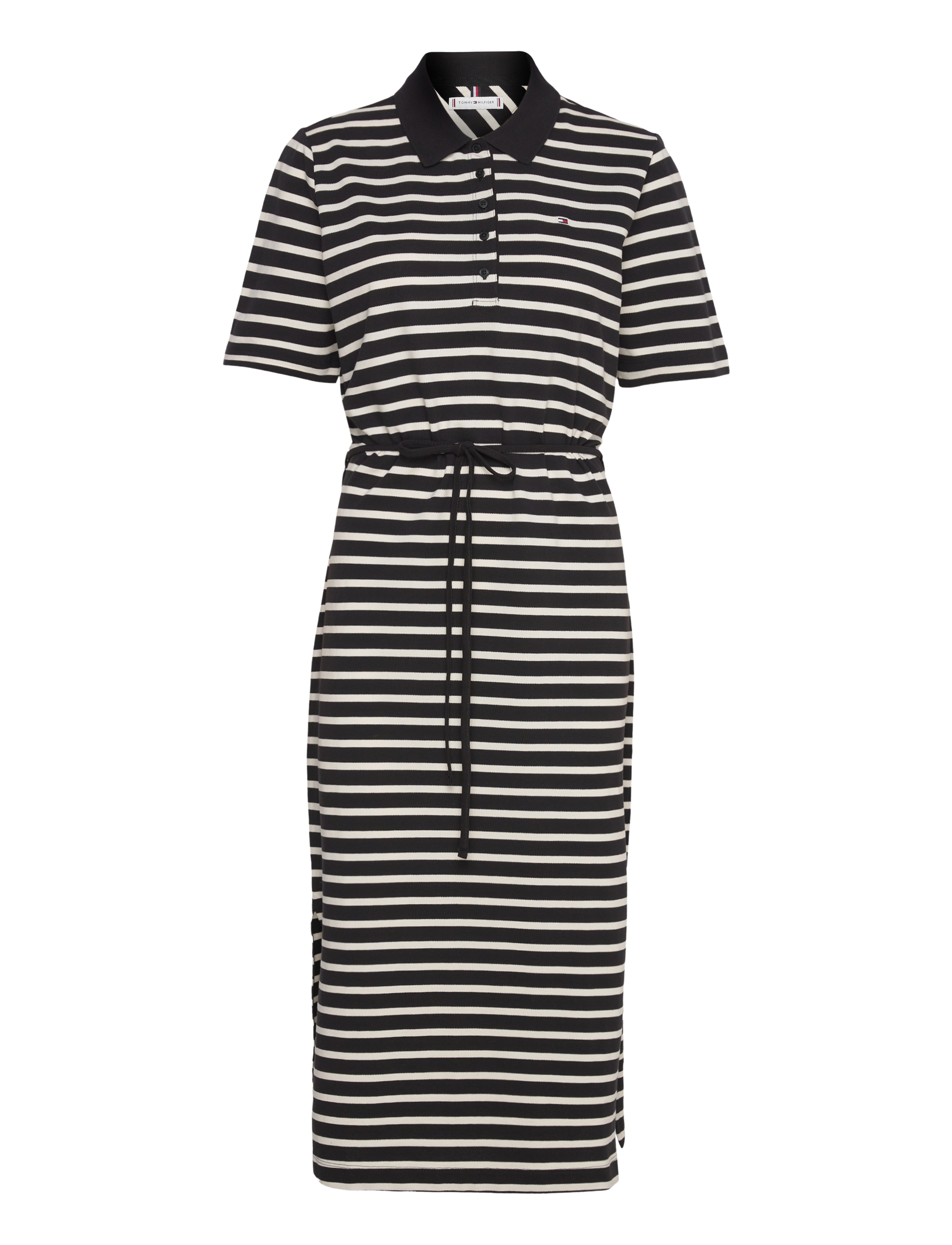 Tommy Hilfiger - REG BRETON MIDI POLO DRESS SS - breton stp/ black/ calico - 1