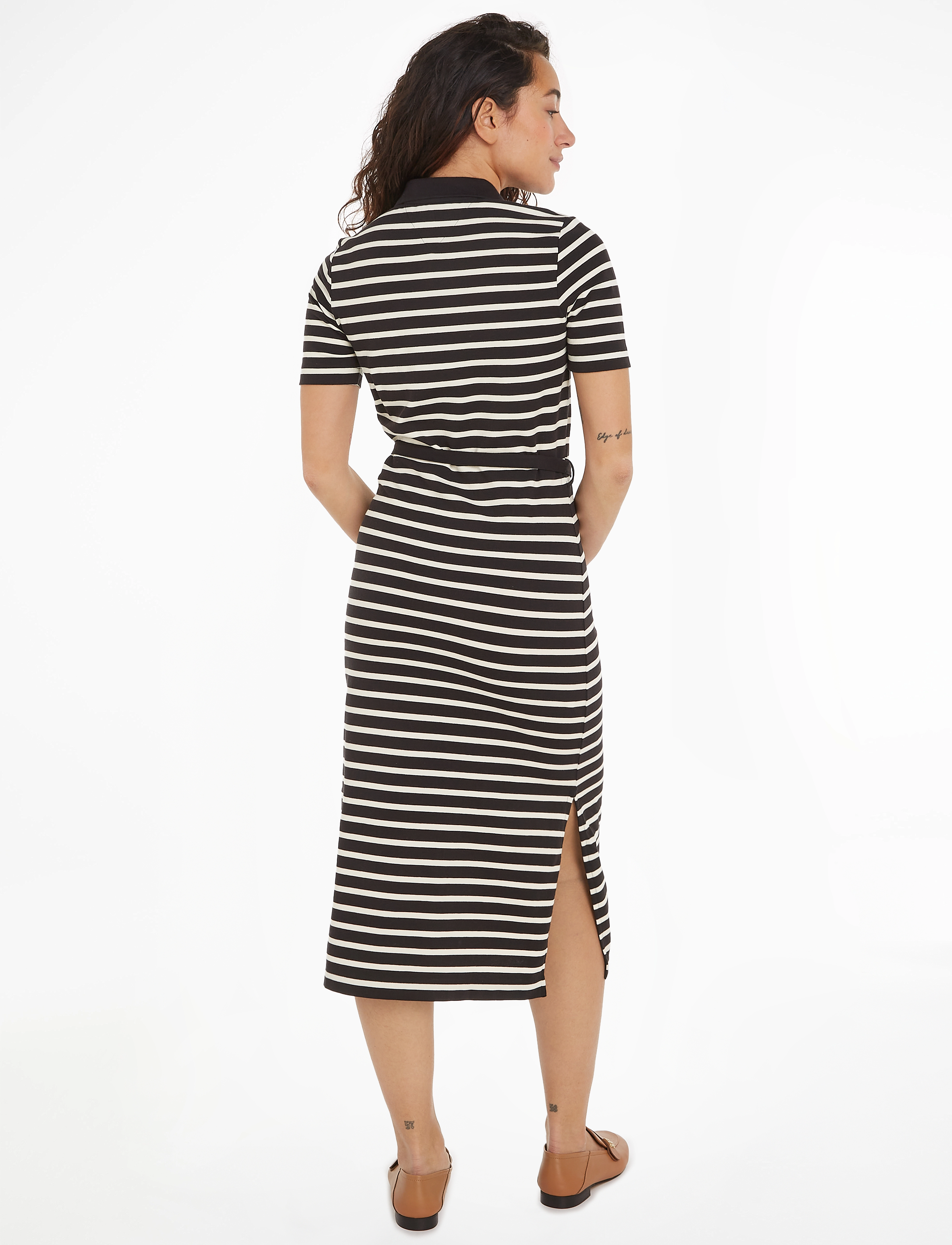 Tommy Hilfiger - REG BRETON MIDI POLO DRESS SS - breton stp/ black/ calico - 5