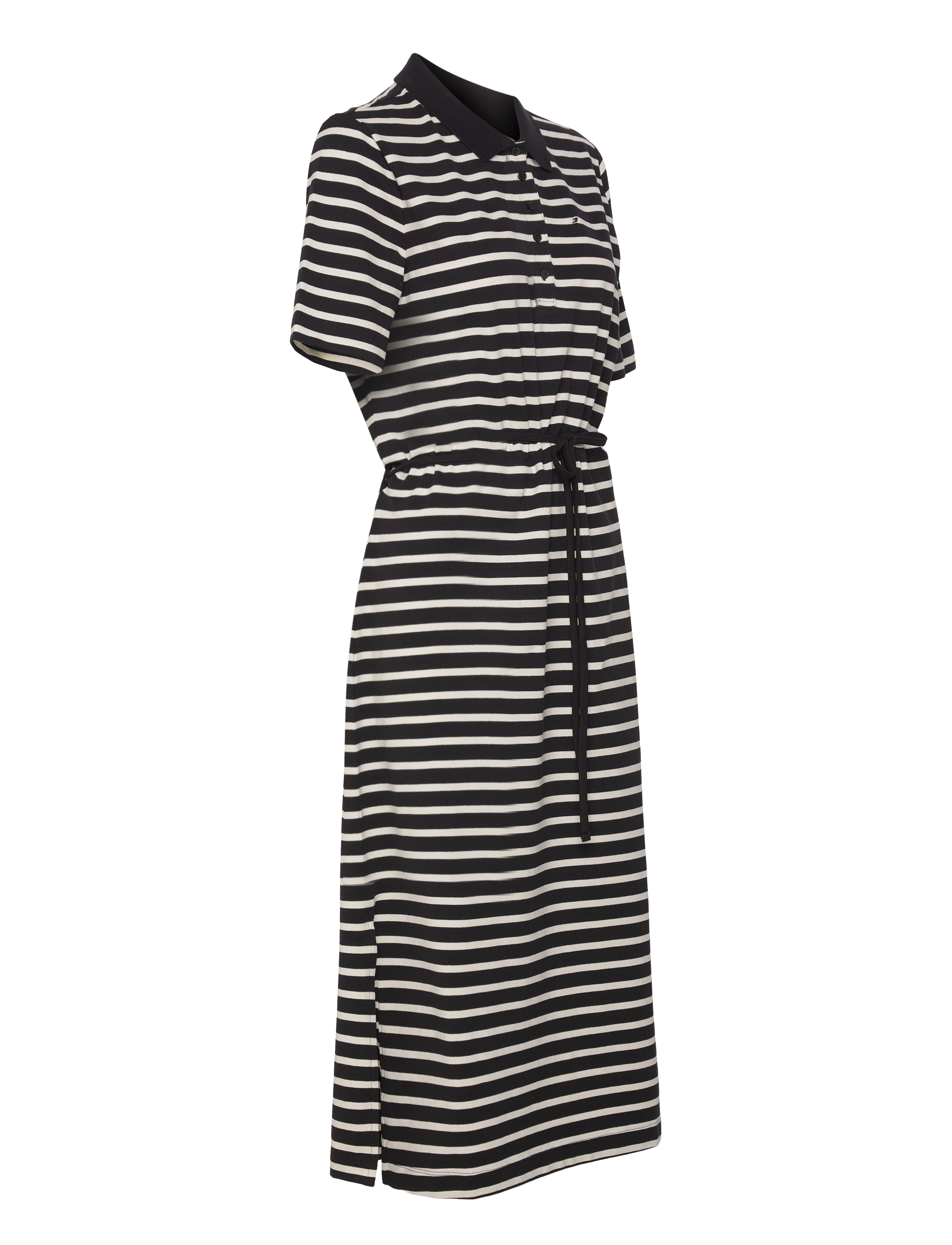 Tommy Hilfiger - REG BRETON MIDI POLO DRESS SS - breton stp/ black/ calico - 4