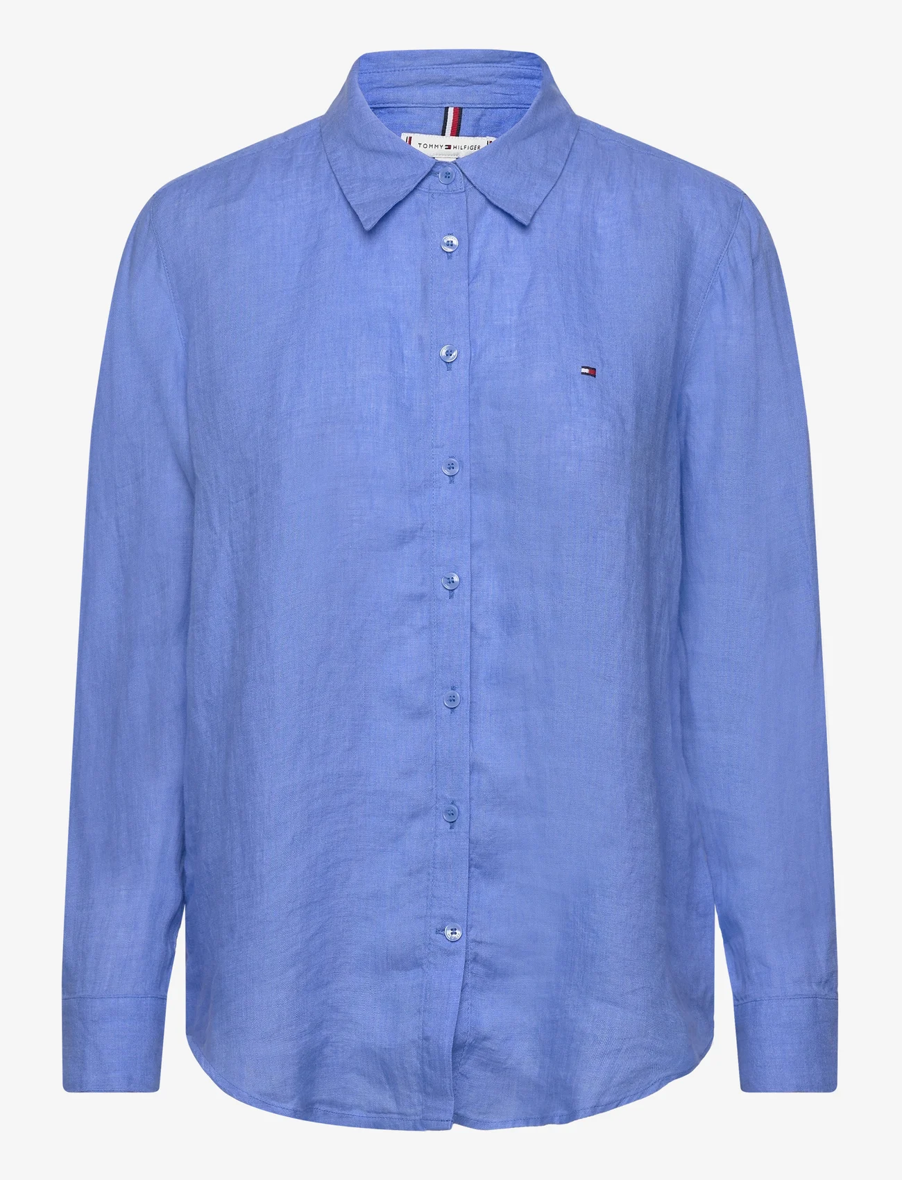Tommy Hilfiger - LINEN RELAXED SHIRT LS - lininiai marškiniai - blue spell - 0