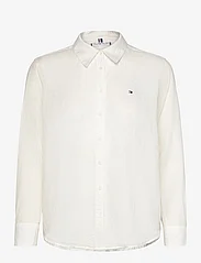 Tommy Hilfiger - LINEN RELAXED SHIRT LS - linen shirts - ecru - 0
