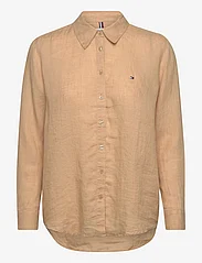 Tommy Hilfiger - LINEN RELAXED SHIRT LS - lininiai marškiniai - harvest wheat - 0